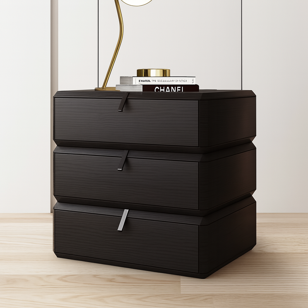 Rotatable 3-Tier Bedside Table